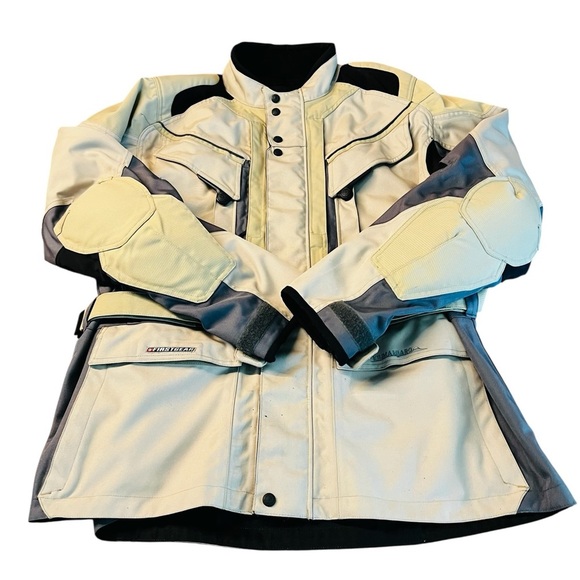 First Gear Kilimanjaro Men's Vintage Cycle Jacket Size XL KHAKI/Gray - Picture 14 of 16